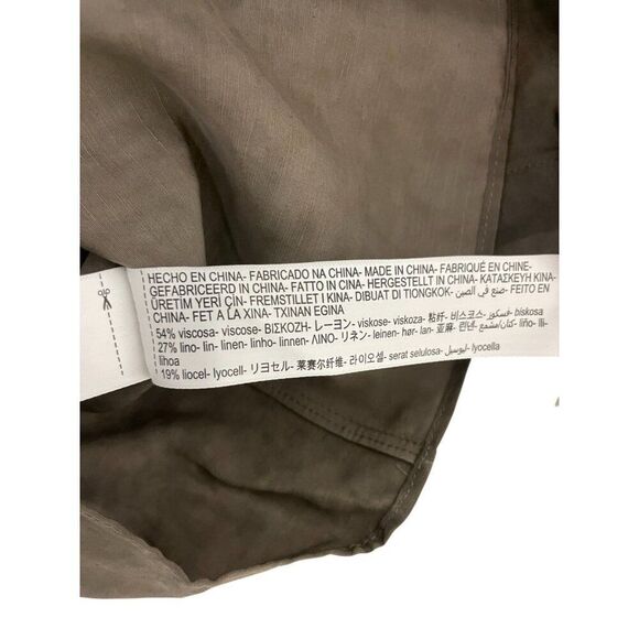 Massimo Dutti Womens Midi Skirt Large L Brown wrinkle effect flowy 5219/869 NWT - Picture 9 of 11